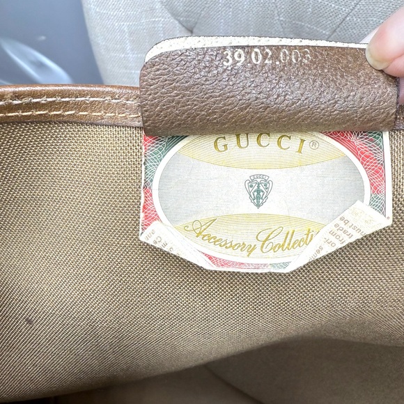Authentic Gucci brown monogram coated canvas tote bag - Picture 13 of 16